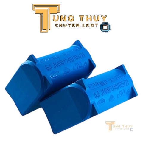 Tụ Bếp Từ 6uF 257VAC 400VDC Đứng Màu Xanh Chính Hãng BM Loại Tốt