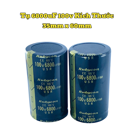 Tụ Hoá,Tụ Lọc Nguồn Amly 6800uF 100v Kích Thước 35mm x 60mm Loại Tốt