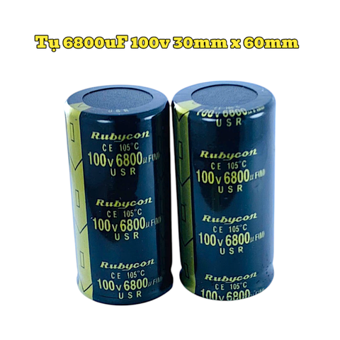 Tụ Hoá,Tụ Lọc Nguồn Amly 6800uF 100v Kích Thước 30mm x 60mm Loại Tốt