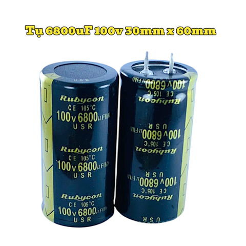 Tụ Hoá,Tụ Lọc Nguồn Amly 6800uF 100v Kích Thước 30mm x 60mm Loại Tốt