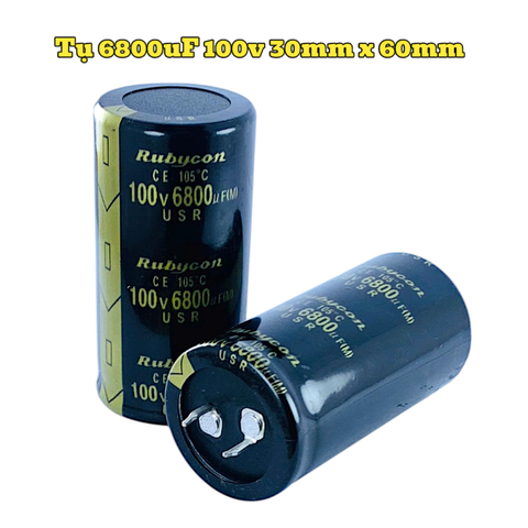 Tụ Hoá,Tụ Lọc Nguồn Amly 6800uF 100v Kích Thước 30mm x 60mm Loại Tốt