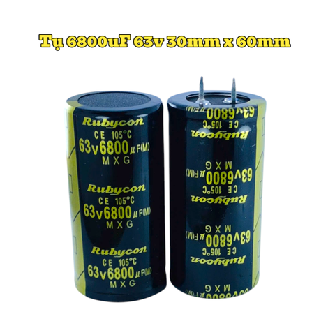 Tụ Hoá,Tụ Lọc Nguồn Amly 6800uF 63v Kích Thước 30mm x 60mm Loại Tốt