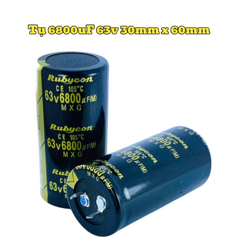 Tụ Hoá,Tụ Lọc Nguồn Amly 6800uF 63v Kích Thước 30mm x 60mm Loại Tốt