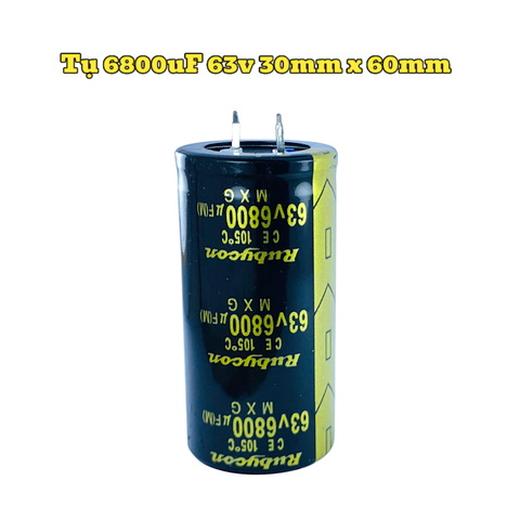 Tụ Hoá,Tụ Lọc Nguồn Amly 6800uF 63v Kích Thước 30mm x 60mm Loại Tốt