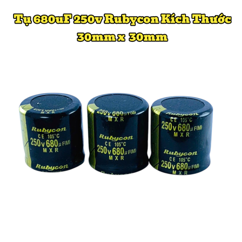 Tụ Hoá 680uF 250v Kích Thước 30mm x 30mm Loại Tốt