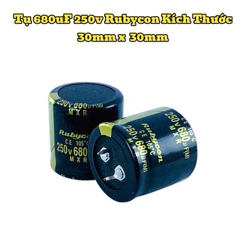 Tụ Hoá 680uF 250v Kích Thước 30mm x 30mm Loại Tốt