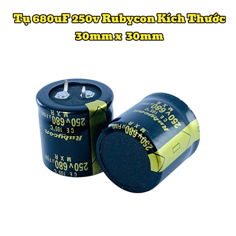 Tụ Hoá 680uF 250v Kích Thước 30mm x 30mm Loại Tốt