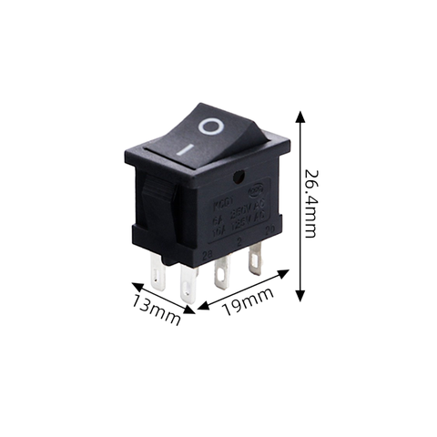 Công Tắc Bập Bênh 6 Chân 2 Vị Trí KCD1 6A/250V Loại Tốt