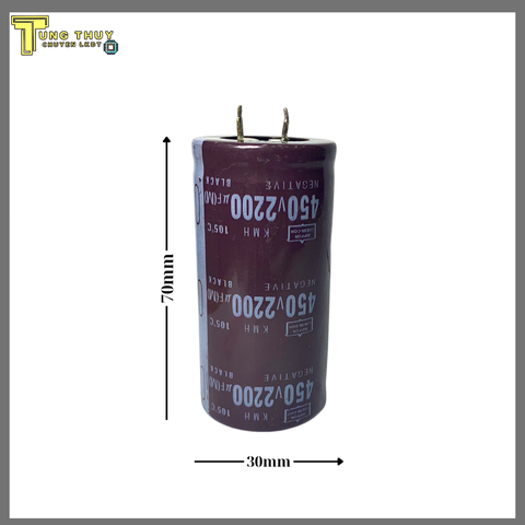 Tụ Lọc Nguồn Amly 2200uF 450V –  Kích Thước 35x70mm Hàng Loại Tốt