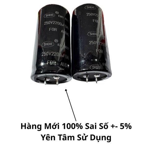 Tụ Lọc Nguồn Amly 2200uF 250v Audio SHDR - Kích Thước 35x70mm Hàng Mới Chất Lượng Cao