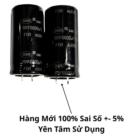 Tụ Lọc Nguồn Amly 10000uF 80v Audio - Kích Thước 30x60mm Hàng Mới Chất Lượng Cao