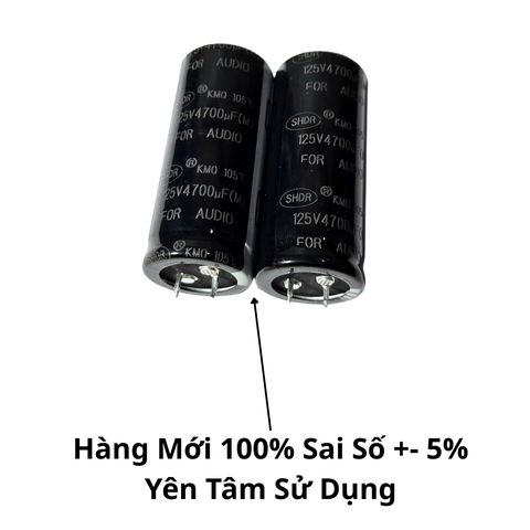 Tụ Lọc Nguồn 4700uF 125v Audio 30x70mm - Dùng Cho Amply và Cục Đẩy