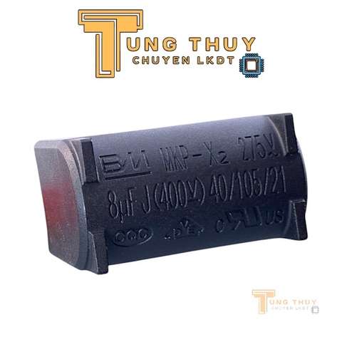 Tụ Bếp Từ 8uF 275VAC 400VDC Màu Đen Tụ Đưng BM Tụ Nằm CG