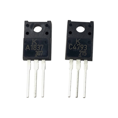 Cặp Transistor A1837 + C4793  1A 230V TO-220F Hàng Mới Chính Hãng Chất Lượng Tốt.