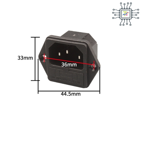 Jack Âm AC 3 Chân Có Cầu Chì Bảo Vệ Loại Bắt Vít
