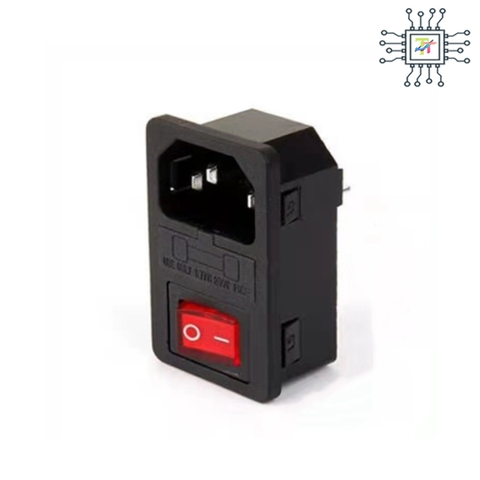 Jack Âm AC 250V 3 Chân Có Công Tắc Và Cầu Chì Bảo Vệ ( Loại Gài Nãy )