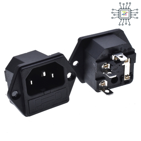 Jack Âm AC 3 Chân Có Cầu Chì Bảo Vệ Loại Bắt Vít