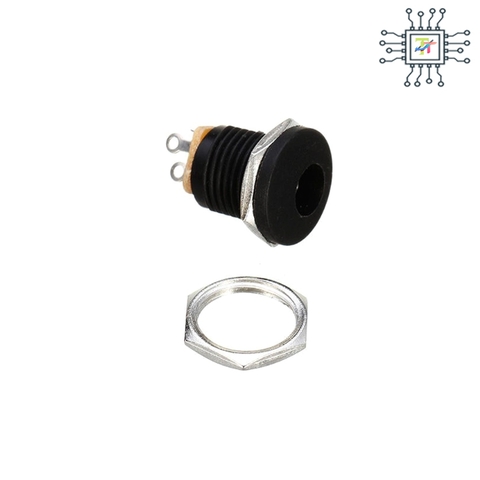 Ổ DC Cái Tròn 5.5x2.1mm Có Ốc Vặn