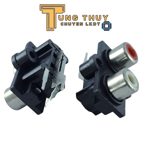 Jack AV Âm Thanh 2 Lỗ Trắng Đỏ AV2 – Jack Cắm Âm PCB Cho Loa, Ampli, Mạch Âm Thanh