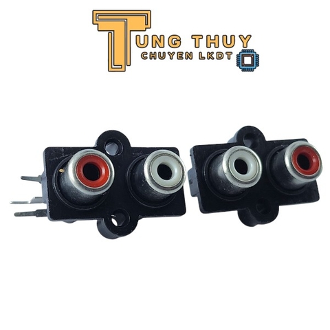 Jack AV Âm Thanh 2 Lỗ Trắng Đỏ AV2 – Jack Cắm Âm PCB Cho Loa, Ampli, Mạch Âm Thanh
