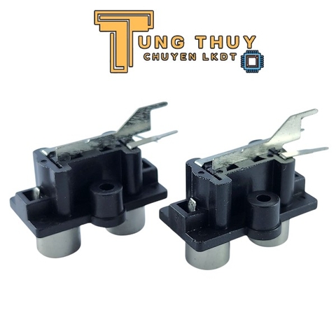 Jack AV Âm Thanh 2 Lỗ Trắng Đỏ AV2 – Jack Cắm Âm PCB Cho Loa, Ampli, Mạch Âm Thanh