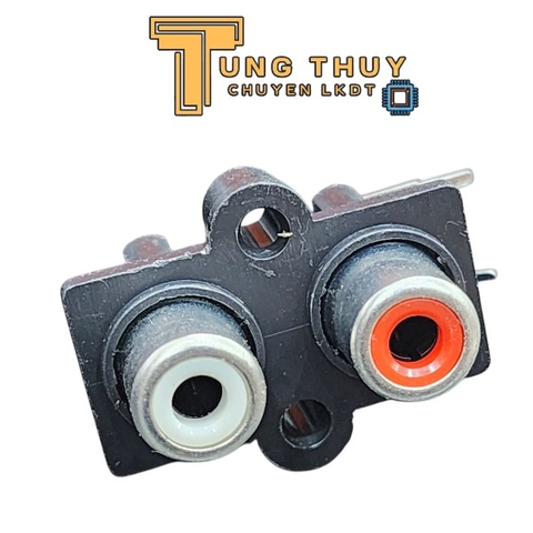 Jack AV Âm Thanh 2 Lỗ Trắng Đỏ AV2 – Jack Cắm Âm PCB Cho Loa, Ampli, Mạch Âm Thanh