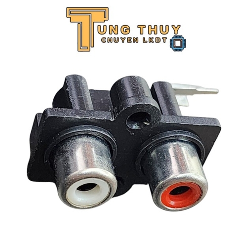 Jack AV Âm Thanh 2 Lỗ Trắng Đỏ AV2 – Jack Cắm Âm PCB Cho Loa, Ampli, Mạch Âm Thanh