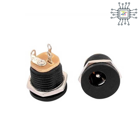 Ổ DC Cái Tròn 5.5x2.1mm Có Ốc Vặn
