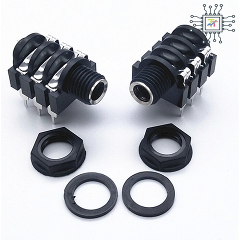 Ổ Micro 6.35mm 6 Chân Đồng