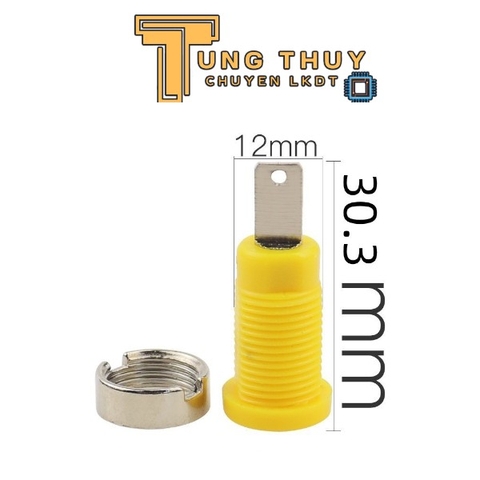 Jack Bắp Chuối Cái Vuông Góc 4mm Các Màu Xanh , Đỏ , Đen , Vàng Loại Tốt