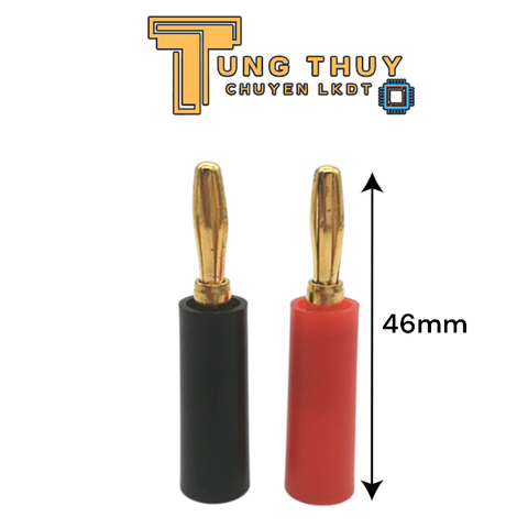 Jack Cắm Loa, Jack Bắp Chuối 4mm Mạ Vàng ( Túi 4 Chiếc )