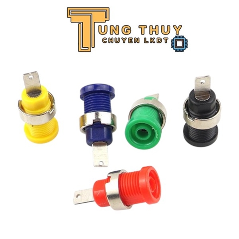 Jack Bắp Chuối Cái Vuông Góc 4mm Các Màu Xanh , Đỏ , Đen , Vàng Loại Tốt