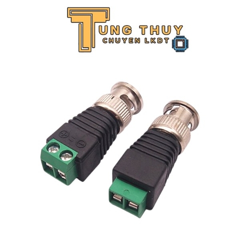 Jack BNC Đầu Nối Camera Màu Xanh Vặn Vít