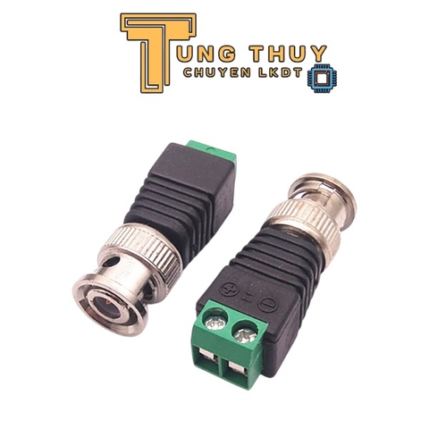 Jack BNC Đầu Nối Camera Màu Xanh Vặn Vít