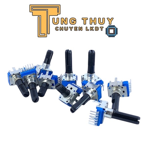 Chiết Áp Vuông Xanh 6 Chân Cong Cán Tròn Vát Dài 20mm 22,5mm 27,5mm 30mm và Dài 35mm Loại Tốt