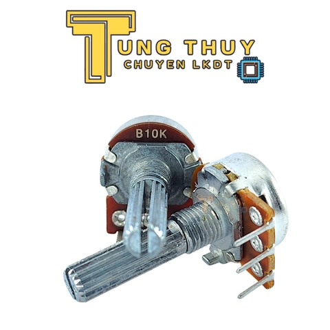 Chiết Áp Đơn , 3 Chân Cán Dài 25mm Chân Cong Đơn 10K 20K 50K Có Bi