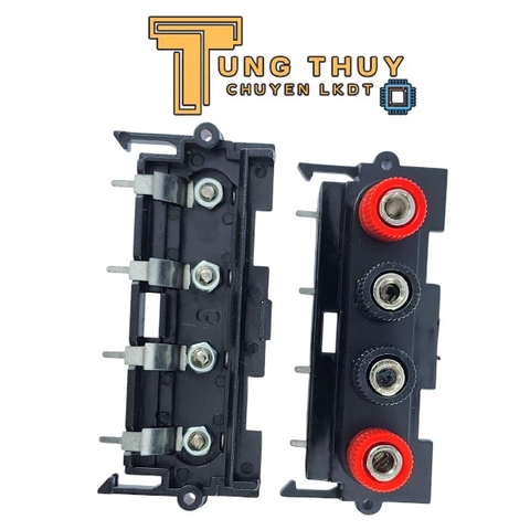 Jack Cắm Loa 4 Chân Dạng Cọc Vặn – Trạm Kẹp Dây Loa Ampli, DIY Mạch Âm Thanh