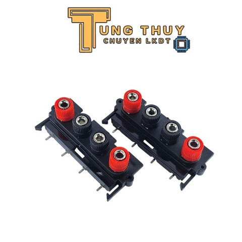 Jack Cắm Loa 4 Chân Dạng Cọc Vặn – Trạm Kẹp Dây Loa Ampli, DIY Mạch Âm Thanh