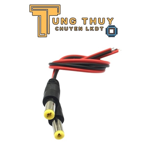 Dây Nguồn DC, Jack Nguồn DC 5.5x2.1mm Đực và Cái Dài 26,5mm Loại Tốt