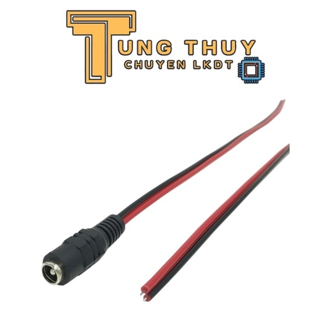 Dây Nguồn DC, Jack Nguồn DC 5.5x2.1mm Đực và Cái Dài 26,5mm Loại Tốt