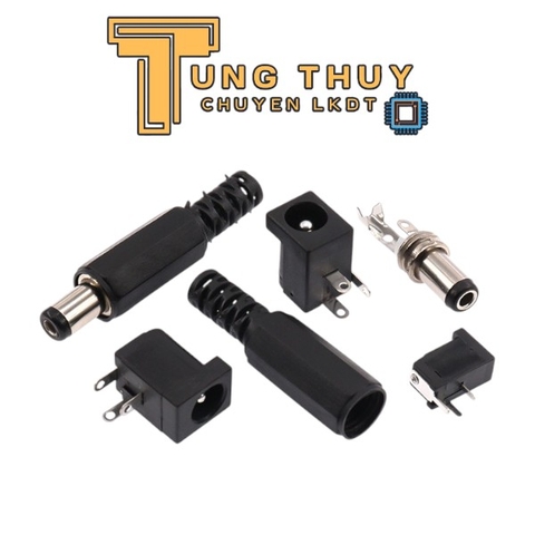 Đầu Jack Nối Nguồn  DC 5.5x2.1mm Đực Cái Loại Tốt
