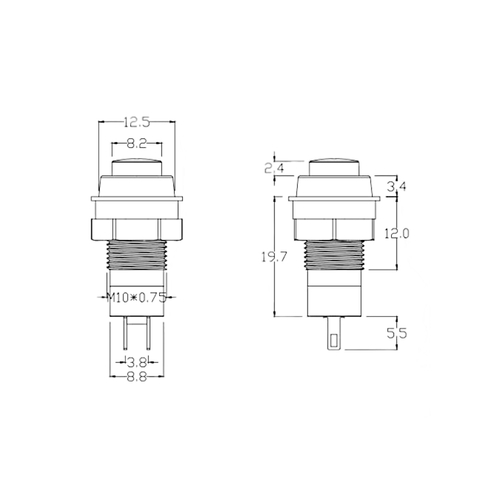Công Tắc Nút Nhấn Nhả DS-211, Nhấn Giữ DS-213 Nhỏ Gọn Loại Tốt