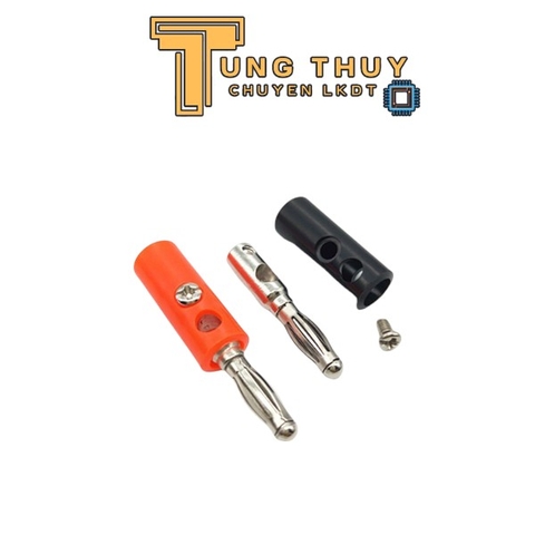 Jack Bắp Chuối 4mm  Màu Đen, Đỏ Ổ Cắm Jack Bắp Chuối Màu Đen Đỏ