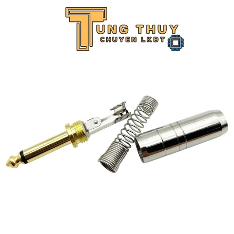 Jack 6 Ly 6.35mm Micro Có Lò Xo, Đầu Mạ Vàng Hàng Tốt