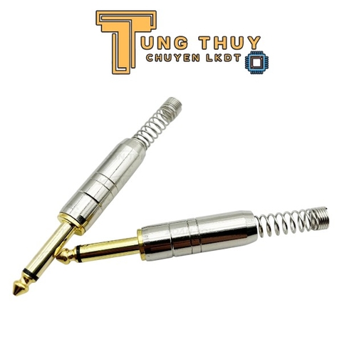 Jack 6 Ly 6.35mm Micro Có Lò Xo, Đầu Mạ Vàng Hàng Tốt