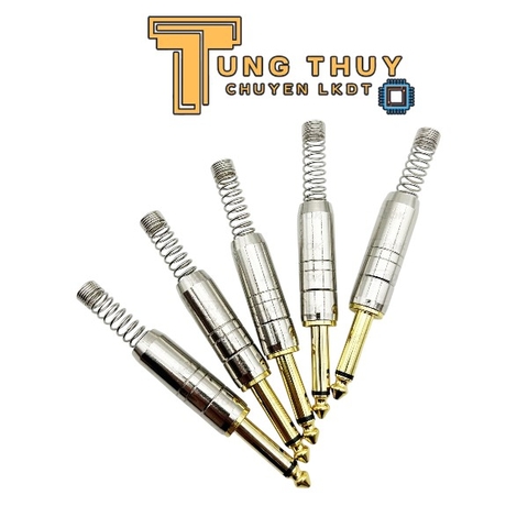 Jack 6 Ly 6.35mm Micro Có Lò Xo, Đầu Mạ Vàng Hàng Tốt