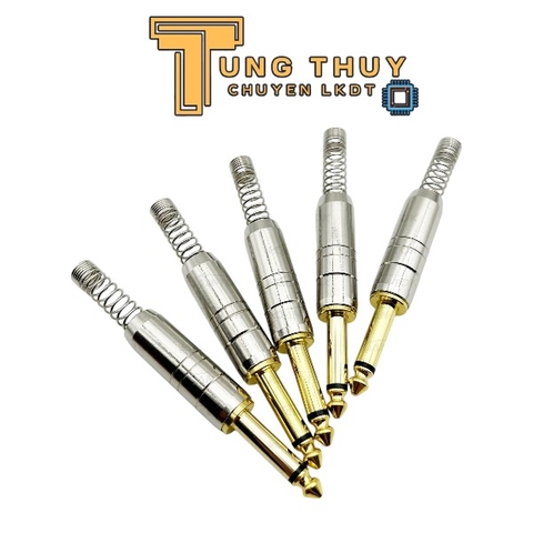 Jack 6 Ly 6.35mm Micro Có Lò Xo, Đầu Mạ Vàng Hàng Tốt