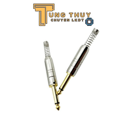Jack 6 Ly 6.35mm Micro Có Lò Xo, Đầu Mạ Vàng Hàng Tốt