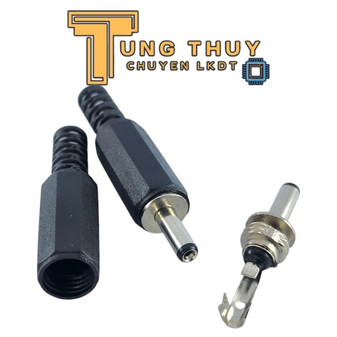 Đầu Jack Nối Nguồn DC  Đực - Cái 3.5x1.1mm