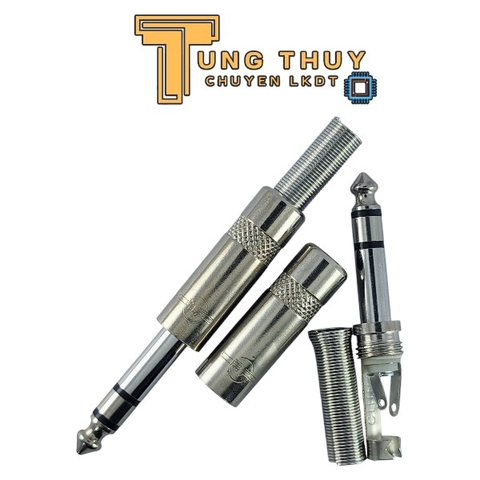 Jack Tín Hiệu Âm Thanh Stereo 6.3mm, Jack 6 Ly Chuôi Lò Xo Loại Tốt